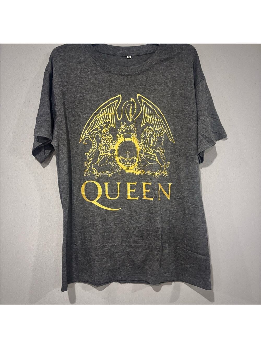 Queen Charcoal Tee with Golden Design